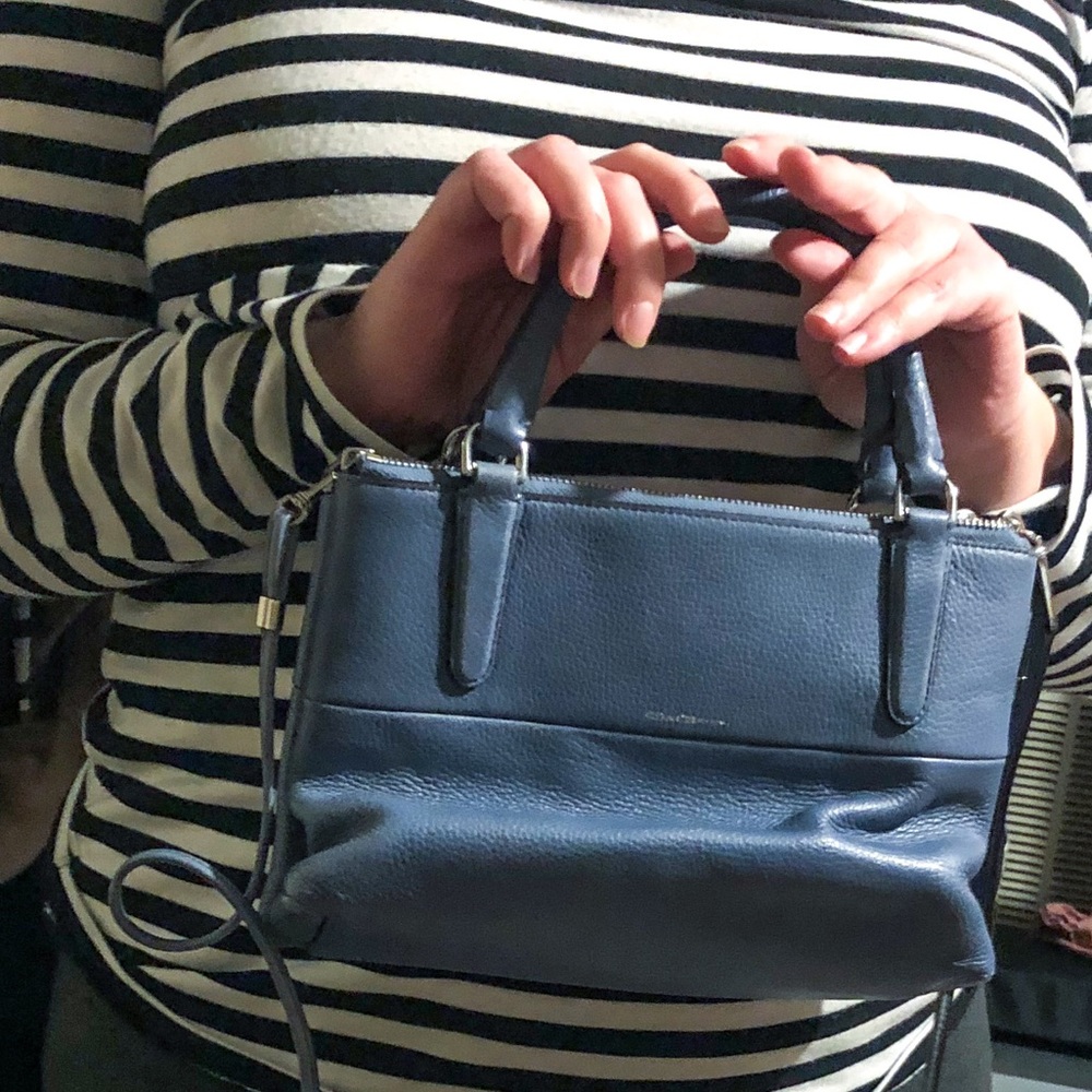 ❌SOLD❌Coach Washed Chambray Mini Pebbled Borough - Picture 8 of 8